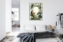 Plakat Wieloczęściowy W Stylu Vintage Tropikalne Rośliny Rama Aluminiowa Kolor Czarny