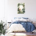 Plakat Wieloczęściowy W Stylu Vintage Tropikalne Rośliny Rama Aluminiowa Kolor Czarny
