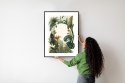 Plakat Wieloczęściowy W Stylu Vintage Tropikalne Rośliny Rama Aluminiowa Kolor Czarny
