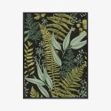 Plakat Wieloczęściowy Wzór Roślinny W Stylu Vintage Rama Aluminiowa Kolor Czarny