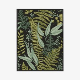 Plakat Wieloczęściowy Wzór Roślinny W Stylu Vintage Rama Aluminiowa Kolor Czarny