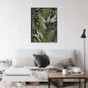 Plakat Wieloczęściowy Wzór Roślinny W Stylu Vintage Rama Aluminiowa Kolor Czarny