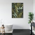 Plakat Wieloczęściowy Wzór Roślinny W Stylu Vintage Rama Aluminiowa Kolor Czarny