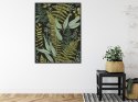 Plakat Wieloczęściowy Wzór Roślinny W Stylu Vintage Rama Aluminiowa Kolor Czarny