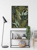 Plakat Wieloczęściowy Wzór Roślinny W Stylu Vintage Rama Aluminiowa Kolor Czarny
