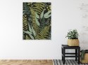Plakat Wieloczęściowy Wzór Roślinny W Stylu Vintage Rama Aluminiowa Kolor Czarny