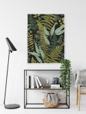 Plakat Wieloczęściowy Wzór Roślinny W Stylu Vintage Rama Aluminiowa Kolor Czarny