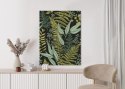 Plakat Wieloczęściowy Wzór Roślinny W Stylu Vintage Rama Aluminiowa Kolor Czarny