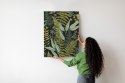 Plakat Wieloczęściowy Wzór Roślinny W Stylu Vintage Rama Aluminiowa Kolor Czarny