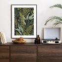 Plakat Wieloczęściowy Wzór Roślinny W Stylu Vintage Rama Aluminiowa Kolor Czarny