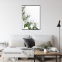 Plakat Wieloczęściowy Zielone Liście Eukaliptusa Rama Aluminiowa Kolor Czarny