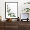 Plakat Wieloczęściowy Zielone Liście Eukaliptusa Rama Aluminiowa Kolor Czarny