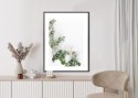 Plakat Wieloczęściowy Zielone Liście Eukaliptusa Rama Aluminiowa Kolor Czarny