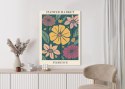 Plakat Wieloczęściowy Trag Kwiatowy Florencja Rama Aluminiowa Kolor Czarny