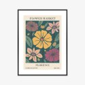Plakat Wieloczęściowy Trag Kwiatowy Florencja Rama Aluminiowa Kolor Czarny