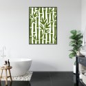 Plakat Wieloczęściowy Zielone Drzewa Bambusowe Z Liśćmi Rama Aluminiowa Kolor Czarny