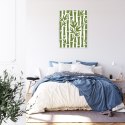 Plakat Wieloczęściowy Zielone Drzewa Bambusowe Z Liśćmi Rama Aluminiowa Kolor Czarny