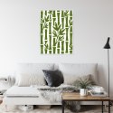 Plakat Wieloczęściowy Zielone Drzewa Bambusowe Z Liśćmi Rama Aluminiowa Kolor Czarny