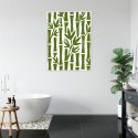 Plakat Wieloczęściowy Zielone Drzewa Bambusowe Z Liśćmi Rama Aluminiowa Kolor Czarny