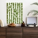 Plakat Wieloczęściowy Zielone Drzewa Bambusowe Z Liśćmi Rama Aluminiowa Kolor Czarny