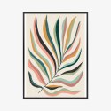 Plakat Wieloczęściowy Wielobarwny Liść Matisse Rama Aluminiowa Kolor Czarny