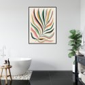 Plakat Wieloczęściowy Wielobarwny Liść Matisse Rama Aluminiowa Kolor Czarny