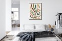 Plakat Wieloczęściowy Wielobarwny Liść Matisse Rama Aluminiowa Kolor Czarny