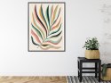 Plakat Wieloczęściowy Wielobarwny Liść Matisse Rama Aluminiowa Kolor Czarny