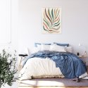 Plakat Wieloczęściowy Wielobarwny Liść Matisse Rama Aluminiowa Kolor Czarny