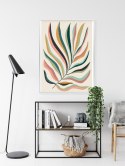 Plakat Wieloczęściowy Wielobarwny Liść Matisse Rama Aluminiowa Kolor Czarny