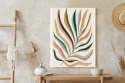 Plakat Wieloczęściowy Wielobarwny Liść Matisse Rama Aluminiowa Kolor Czarny