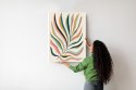 Plakat Wieloczęściowy Wielobarwny Liść Matisse Rama Aluminiowa Kolor Czarny