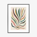 Plakat Wieloczęściowy Wielobarwny Liść Matisse Rama Aluminiowa Kolor Czarny