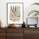 Plakat Wieloczęściowy Wielobarwny Liść Matisse Rama Aluminiowa Kolor Czarny