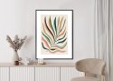 Plakat Wieloczęściowy Wielobarwny Liść Matisse Rama Aluminiowa Kolor Czarny