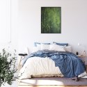 Plakat Wieloczęściowy Zielony Las Bambusowy Rama Aluminiowa Kolor Czarny