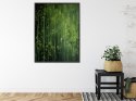 Plakat Wieloczęściowy Zielony Las Bambusowy Rama Aluminiowa Kolor Czarny