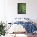 Plakat Wieloczęściowy Zielony Las Bambusowy Rama Aluminiowa Kolor Czarny