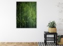 Plakat Wieloczęściowy Zielony Las Bambusowy Rama Aluminiowa Kolor Czarny