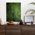 Plakat Wieloczęściowy Zielony Las Bambusowy Rama Aluminiowa Kolor Czarny