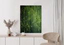 Plakat Wieloczęściowy Zielony Las Bambusowy Rama Aluminiowa Kolor Czarny