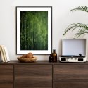 Plakat Wieloczęściowy Zielony Las Bambusowy Rama Aluminiowa Kolor Czarny
