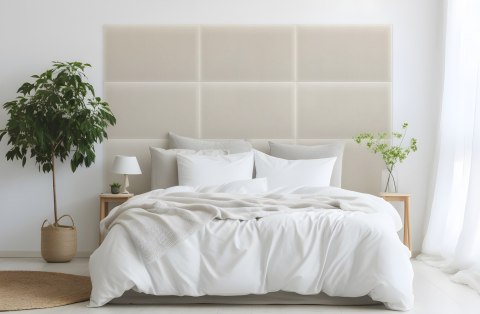 Panel Tapicerowany Magic Velvet Kremowy Panel Tapicerowany Magic Velvet Kremowy