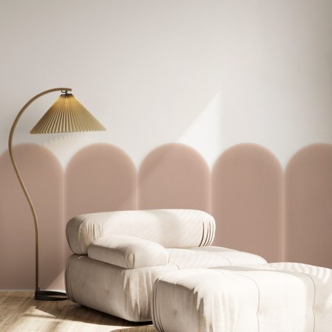 Panel Tapicerowany Magic Velvet Pudrowy Róż 30cm Panel Tapicerowany Magic Velvet Pudrowy Róż 30cm